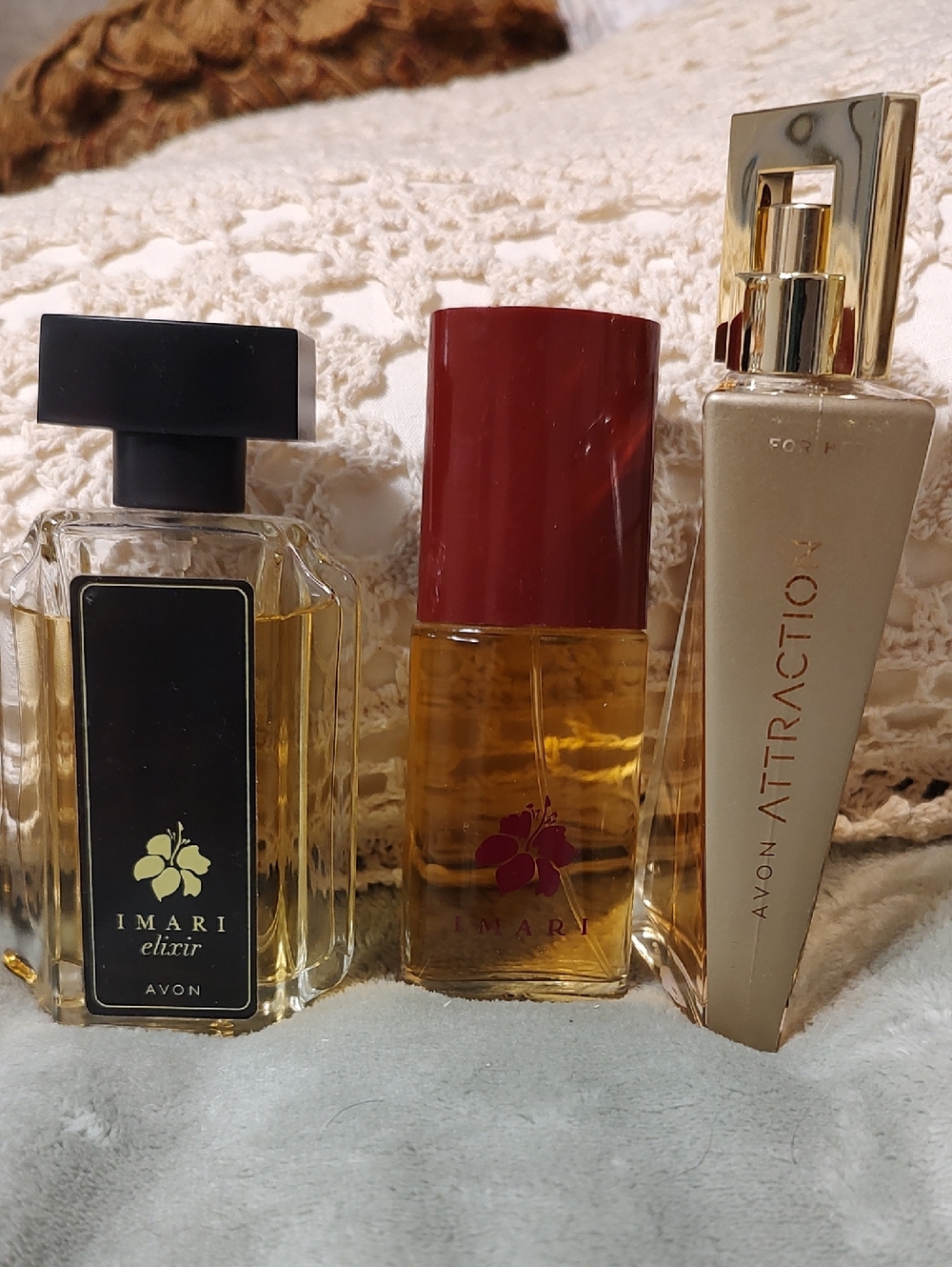 Avon.  3 Bottles, Including Amari Elixir, Imari & Attraction For Her